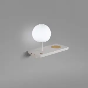 Faro Barcelona NIKO  Δεξί Φωτιστικό Τοίχου LED σε Λευκό Χρώμα 7W 3000K  – 01009A
