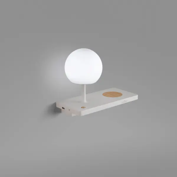 Faro Barcelona NIKO  Δεξί Φωτιστικό Τοίχου LED σε Λευκό Χρώμα 7W 3000K  – 01009A
