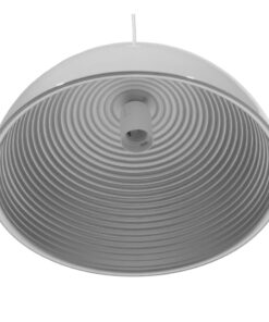 GloboStar® CHIME 01030 Μοντέρνο Κρεμαστό Φωτιστικό Οροφής Μονόφωτο Λευκό Μεταλλικό Καμπάνα Φ30 x Y15cm