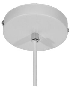 GloboStar® CHIME 01030 Μοντέρνο Κρεμαστό Φωτιστικό Οροφής Μονόφωτο Λευκό Μεταλλικό Καμπάνα Φ30 x Y15cm