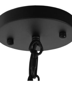 GloboStar® DELIR 01035 Μοντέρνο Industrial Φωτιστικό Οροφής Πολύφωτο Μαύρο Μεταλλικό Φ24 x Y23cm