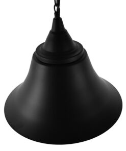 GloboStar® CLOCHER 01041 Vintage Industrial Κρεμαστό Φωτιστικό Οροφής Μονόφωτο 1 x E27 Μαύρο Μεταλλικό Καμπάνα Φ29 x Y34cm