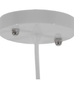 GloboStar® RAY 01043 Vintage Industrial Κρεμαστό Φωτιστικό Οροφής Μονόφωτο 1 x E27 Λευκό Μεταλλικό Καμπάνα Φ36 x Y25cm