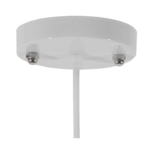 GloboStar® RAY 01044 Vintage Industrial Κρεμαστό Φωτιστικό Οροφής Μονόφωτο 1 x E27 Λευκό Μεταλλικό Καμπάνα Φ26 x Y25cm