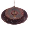GloboStar® BARN 01045 Vintage Industrial Κρεμαστό Φωτιστικό Οροφής Μονόφωτο 1 x E27 Καφέ Σκουριά Μεταλλικό Καμπάνα Φ46 x Y25cm