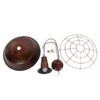 GloboStar® BARN 01045 Vintage Industrial Κρεμαστό Φωτιστικό Οροφής Μονόφωτο 1 x E27 Καφέ Σκουριά Μεταλλικό Καμπάνα Φ46 x Y25cm