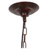 GloboStar® BARN 01045 Vintage Industrial Κρεμαστό Φωτιστικό Οροφής Μονόφωτο 1 x E27 Καφέ Σκουριά Μεταλλικό Καμπάνα Φ46 x Y25cm