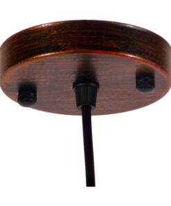 GloboStar® RAY 01047 Vintage Industrial Κρεμαστό Φωτιστικό Οροφής Μονόφωτο 1 x E27 Καφέ Σκουριά Μεταλλικό Καμπάνα Φ26 x Y25cm