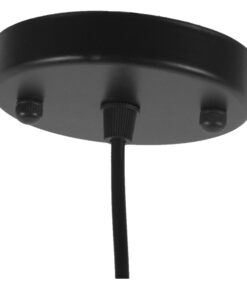 GloboStar® RAY 01049 Vintage Industrial Κρεμαστό Φωτιστικό Οροφής Μονόφωτο 1 x E27 Μαύρο Μεταλλικό Καμπάνα Φ36 x Y25cm