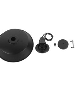 GloboStar® RAY 01049 Vintage Industrial Κρεμαστό Φωτιστικό Οροφής Μονόφωτο 1 x E27 Μαύρο Μεταλλικό Καμπάνα Φ36 x Y25cm