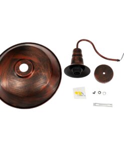 GloboStar® SORD 01052 Vintage Industrial Φωτιστικό Τοίχου Απλίκα Μονόφωτο Καφέ Σκουριά Μεταλλικό Καμπάνα Φ36 x Μ42 x Π36 x Υ32cm