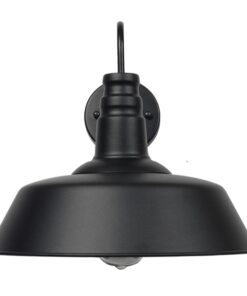 GloboStar® SORD 01053 Vintage Industrial Φωτιστικό Τοίχου Απλίκα Μονόφωτο Μαύρο Μεταλλικό Καμπάνα Φ36 x Μ42 x Π36 x Υ32cm
