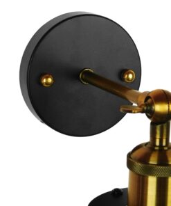 GloboStar® CATEL 01054 Vintage Industrial Φωτιστικό Τοίχου Απλίκα Μονόφωτο Μαύρο Μεταλλικό Πλέγμα Φ15 x Μ26 x Π15 x Υ30cm