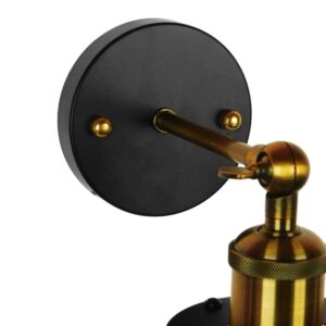 GloboStar® CATEL 01054 Vintage Industrial Φωτιστικό Τοίχου Απλίκα Μονόφωτο Μαύρο Μεταλλικό Πλέγμα Φ15 x Μ26 x Π15 x Υ30cm
