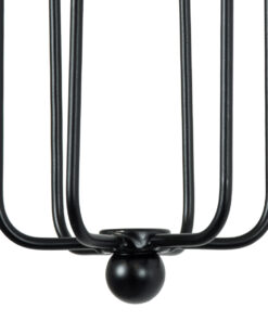 GloboStar® ANCUS 01055 Vintage Industrial Φωτιστικό Τοίχου Απλίκα Μονόφωτο Μαύρο Μεταλλικό Πλέγμα Μ10.5 x Π11 x Υ35.5cm