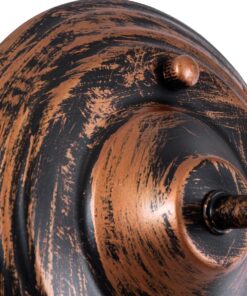 GloboStar® SORD 01067 Vintage Industrial Φωτιστικό Τοίχου Απλίκα Μονόφωτο Καφέ Σκουριά Μεταλλικό Καμπάνα Φ26 x Μ37 x Π26 x Υ32cm