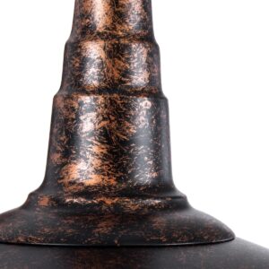 GloboStar® SORD 01067 Vintage Industrial Φωτιστικό Τοίχου Απλίκα Μονόφωτο Καφέ Σκουριά Μεταλλικό Καμπάνα Φ26 x Μ37 x Π26 x Υ32cm