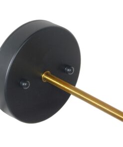 GloboStar® TWINS 01069 Vintage Industrial Φωτιστικό Τοίχου Απλίκα Δίφωτο Μαύρο Μεταλλικό Καμπάνα Φ21 x Μ30 x Π60 x Υ18cm