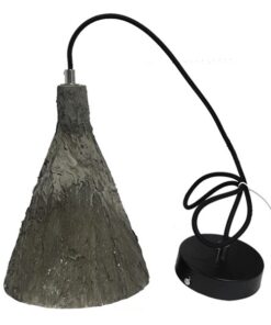 GloboStar® VOLCANO 01080 Μοντέρνο Κρεμαστό Φωτιστικό Οροφής Μονόφωτο Καφέ Τσιμέντο Φ18 x Y25cm