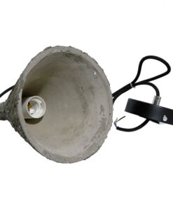 GloboStar® VOLCANO 01080 Μοντέρνο Κρεμαστό Φωτιστικό Οροφής Μονόφωτο Καφέ Τσιμέντο Φ18 x Y25cm