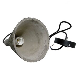 GloboStar® VOLCANO 01080 Μοντέρνο Κρεμαστό Φωτιστικό Οροφής Μονόφωτο Καφέ Τσιμέντο Φ18 x Y25cm