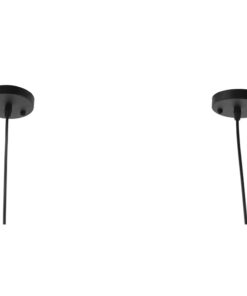 GloboStar® TUBE 01085 Vintage Industrial Κρεμαστό Φωτιστικό Οροφής Μαύρο Μεταλλικό Μ43 x Π11 x Υ11cm