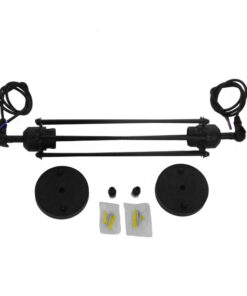 GloboStar® TUBE 01085 Vintage Industrial Κρεμαστό Φωτιστικό Οροφής Μαύρο Μεταλλικό Μ43 x Π11 x Υ11cm