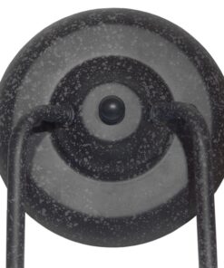 GloboStar® DOVE 01086 Vintage Φωτιστικό Τοίχου Απλίκα Δίφωτο Μαύρο Μεταλλικό με Μπεζ Υφασμάτινο Καπέλο Μ27 x Π43 x Υ30cm