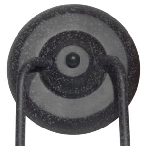 GloboStar® DOVE 01086 Vintage Φωτιστικό Τοίχου Απλίκα Δίφωτο Μαύρο Μεταλλικό με Μπεζ Υφασμάτινο Καπέλο Μ27 x Π43 x Υ30cm