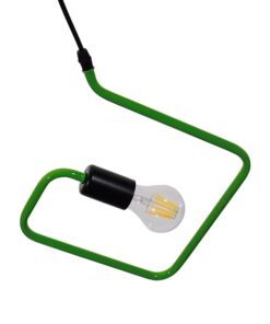 GloboStar® LIBBY 01096-1 Μοντέρνο Κρεμαστό Παιδικό Φωτιστικό Οροφής Μονόφωτο 1 x E27 Πράσινο Μεταλλικό Φ31 x Υ100cm