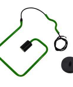 GloboStar® LIBBY 01096-1 Μοντέρνο Κρεμαστό Παιδικό Φωτιστικό Οροφής Μονόφωτο 1 x E27 Πράσινο Μεταλλικό Φ31 x Υ100cm