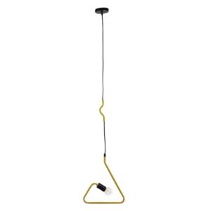 GloboStar® LIBBY 01097-1 Μοντέρνο Κρεμαστό Παιδικό Φωτιστικό Οροφής Μονόφωτο 1 x E27 Κίτρινο Μεταλλικό Φ31 x Υ100cm