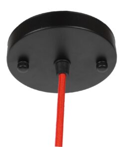 GloboStar® PARROT 01099 Μοντέρνο Industrial Κρεμαστό Φωτιστικό Οροφής Μονόφωτο Μαύρο Μεταλλικό Πλέγμα Φ30 x Y35cm