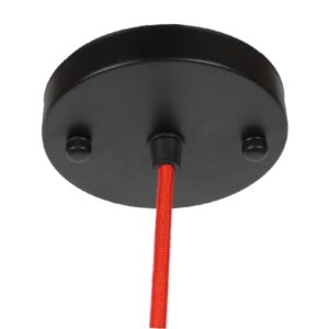 GloboStar® PARROT 01099 Μοντέρνο Industrial Κρεμαστό Φωτιστικό Οροφής Μονόφωτο Μαύρο Μεταλλικό Πλέγμα Φ30 x Y35cm
