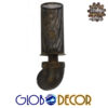 GloboStar® RAZA 01105 Vintage Industrial Φωτιστικό Τοίχου Απλίκα Μονόφωτο Καφέ Σκουριά Μεταλλικό Πλέγμα Φ10 x Μ13 x Π10 x Υ39cm