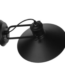 GloboStar® CELL 01118 Vintage Industrial Φωτιστικό Τοίχου Απλίκα Μονόφωτο Μαύρο Μεταλλικό Πλέγμα με Καμπάνα Φ27 x Μ33 x Π27 x Υ33cm