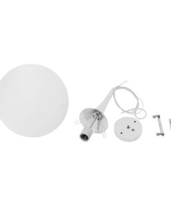 GloboStar® SPHERE 01143 Μοντέρνο Κρεμαστό Φωτιστικό Οροφής Μονόφωτο 1 x E27 Λευκό Γυάλινο Φ25 x Y46.5cm