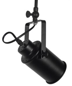 GloboStar® HOLLYWOOD 01154 Vintage Φωτιστικό Οροφής Δίφωτο Μαύρο Μεταλλικό Ράγα Μ44 x Π13 x Υ36cm