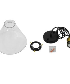 GloboStar® CONE 01169 Vintage Κρεμαστό Φωτιστικό Οροφής Μονόφωτο 1 x E27 Γυάλινο Καμπάνα Φ18 x Y20cm