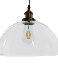 GloboStar® DARCY 01171 Vintage Κρεμαστό Φωτιστικό Οροφής Μονόφωτο 1 x E27 Γυάλινο Καμπάνα Φ30 x Y25cm