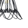 GloboStar® FLOWER IRON RUST 01181 Vintage Κρεμαστό Φωτιστικό Οροφής Μονόφωτο 1 x E27 AC220-240V IP20 – Φ10 x Υ20cm – Μαύρο Μεταλλικό Πλέγμα