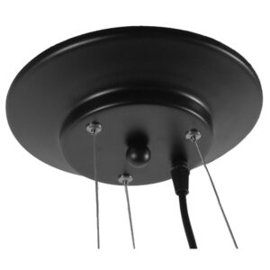 GloboStar® LINNYA 01219 Μοντέρνο Industrial Κρεμαστό Φωτιστικό Οροφής Πολύφωτο Μαύρο Μεταλλικό Πολυέλαιος με Κινούμενα Σποτ Φ66 x Y10cm