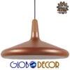 GloboStar® FERCLA 01223 Μοντέρνο Κρεμαστό Φωτιστικό Οροφής Μονόφωτο Χάλκινο Μεταλλικό Καμπάνα Φ39 x Y23cm