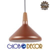 GloboStar® BARING 01224 Μοντέρνο Κρεμαστό Φωτιστικό Οροφής Μονόφωτο Χάλκινο Μεταλλικό Καμπάνα Φ27 x Y25cm