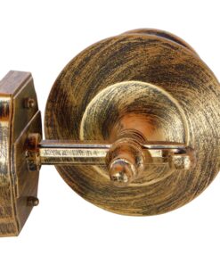 GloboStar® PHAROS 01228 Vintage Industrial Φωτιστικό Τοίχου Απλίκα Μονόφωτο Mπρούτζινο Μεταλλικό Πλέγμα Φ17 x Μ19 x Π17 x Υ29cm