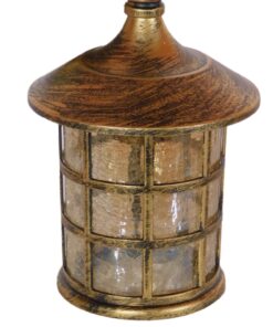 GloboStar® PHAROS 01228 Vintage Industrial Φωτιστικό Τοίχου Απλίκα Μονόφωτο Mπρούτζινο Μεταλλικό Πλέγμα Φ17 x Μ19 x Π17 x Υ29cm