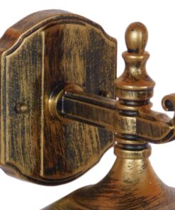 GloboStar® PHAROS 01228 Vintage Industrial Φωτιστικό Τοίχου Απλίκα Μονόφωτο Mπρούτζινο Μεταλλικό Πλέγμα Φ17 x Μ19 x Π17 x Υ29cm