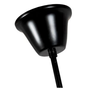GloboStar® HAMTINE 01229 Vintage Κρεμαστό Φωτιστικό Οροφής Πολύφωτο 6 x E27 Μαύρο Μεταλλικό με Μπεζ Σχοινί Φ40 x Y92cm