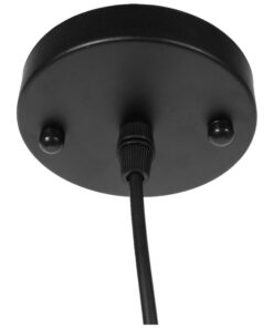 GloboStar® DEVOTA 01235 Vintage Industrial Κρεμαστό Φωτιστικό Οροφής Μονόφωτο Μαύρο Μεταλλικό Καμπάνα Φ22 x Y30cm