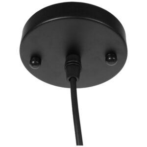 GloboStar® DEVOTA 01235 Vintage Industrial Κρεμαστό Φωτιστικό Οροφής Μονόφωτο Μαύρο Μεταλλικό Καμπάνα Φ22 x Y30cm